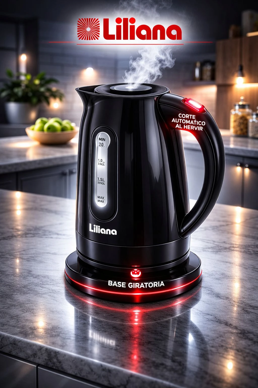 PAVA ELECTRICA LILIANA NEGRA 1.7LTS 2000W