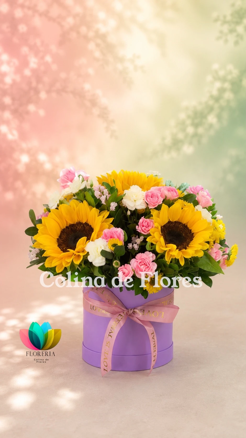 Box girasoles y claveles