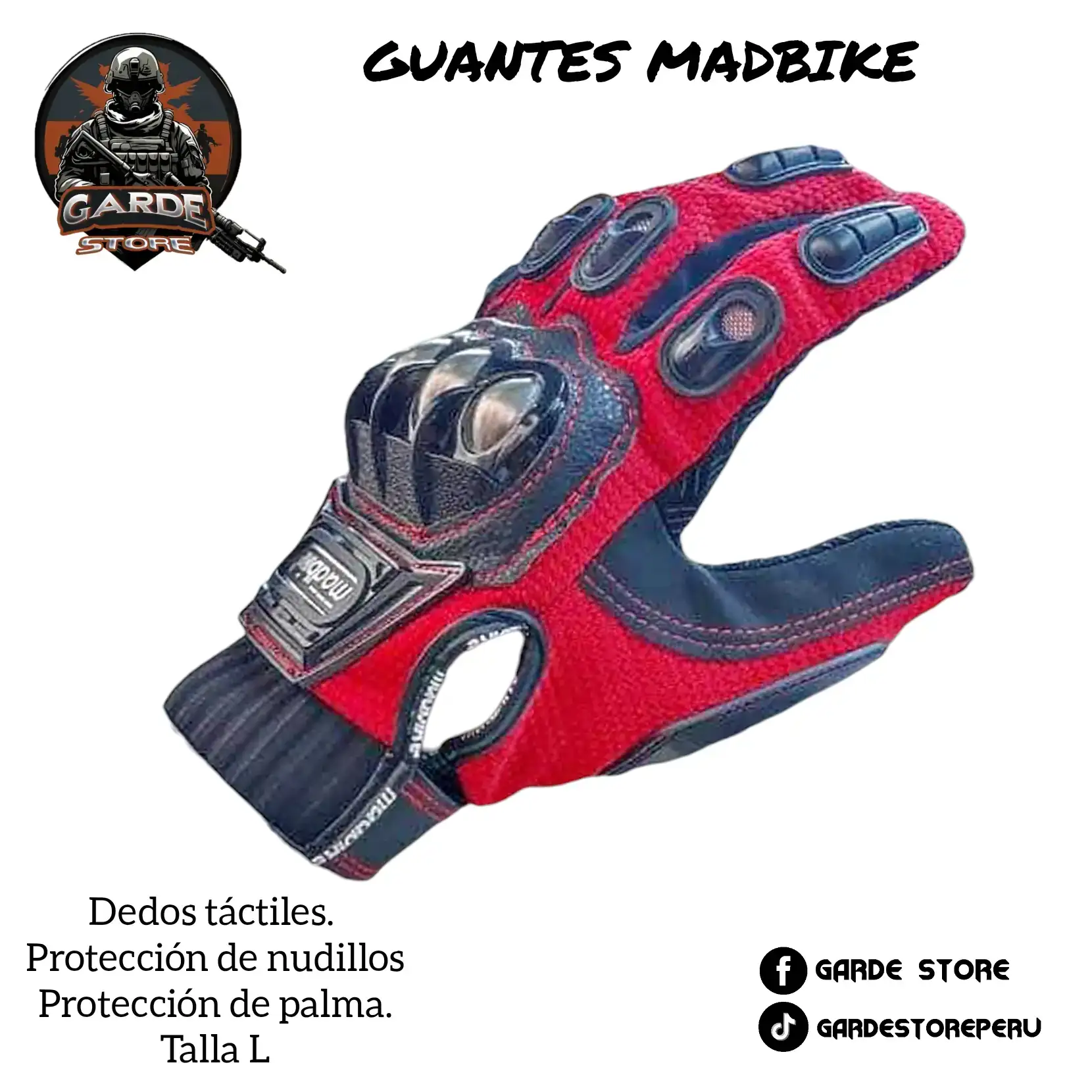 Guantes MADBIKE reforzado.  2