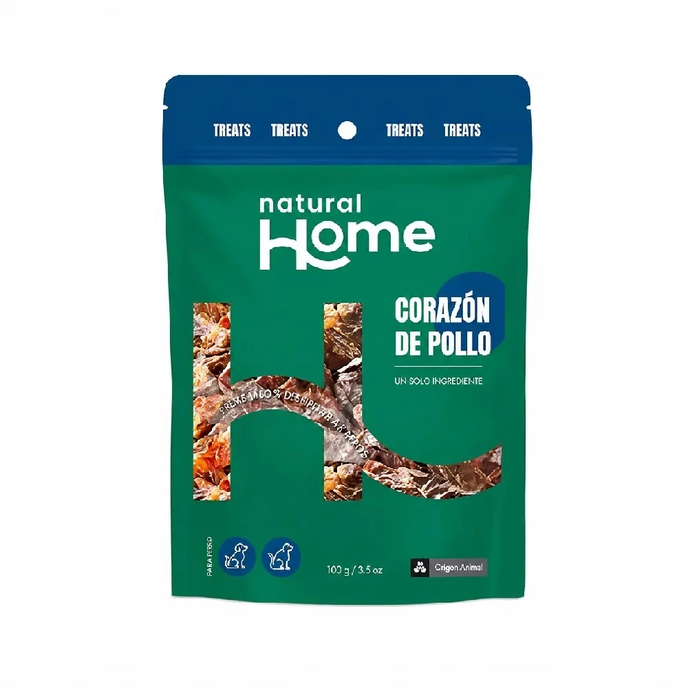 Snack Corazón De Pollo Deshidratado Para Perros X 70 Gramos Natural Home