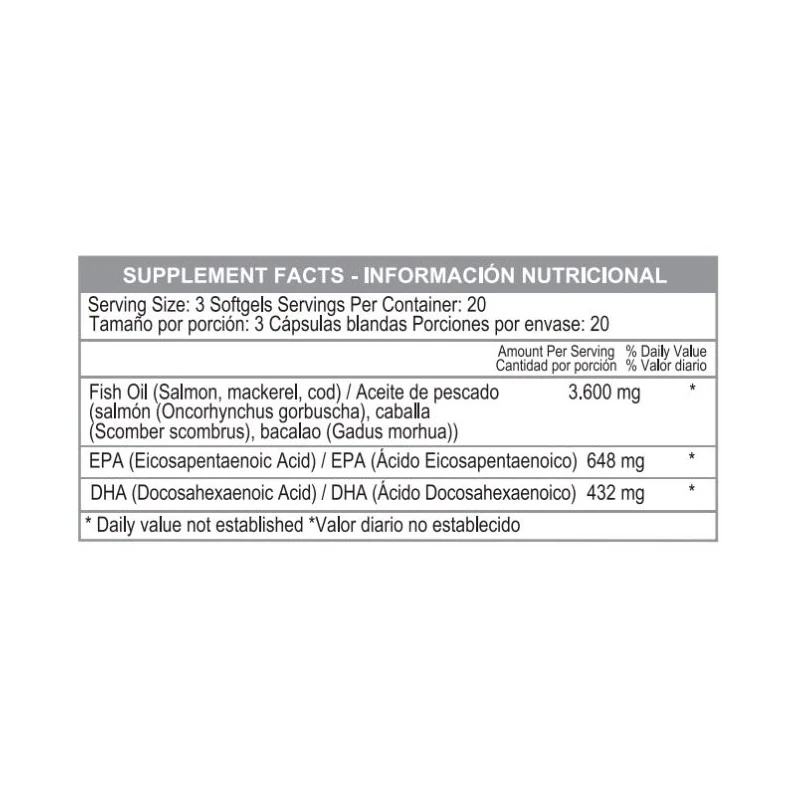 FISH OMEGA - 3 60 CAPSULAS 1200MG 2