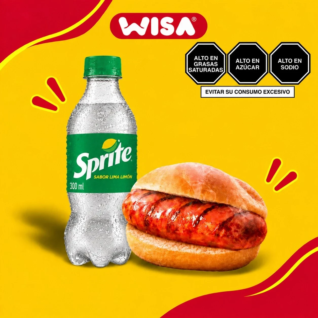 Choripan + Sprite 300 ML