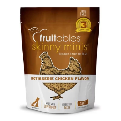 FRUITABLES DOG TREATS SKINNY MINIS ROTISSERIE CHICKEN FLAVOR