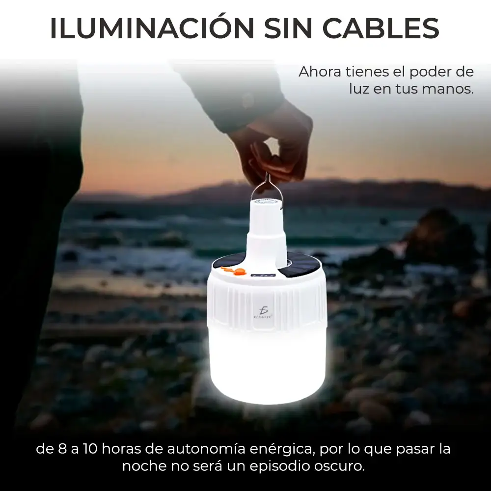 Foco Solar Con Control LED  4