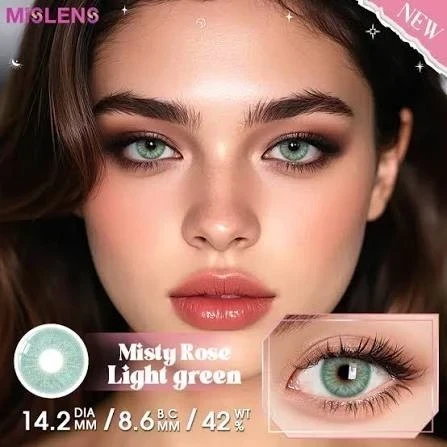 Lentes de contacto - Referencia: MISTY ROSE LIGHT GREEN  2