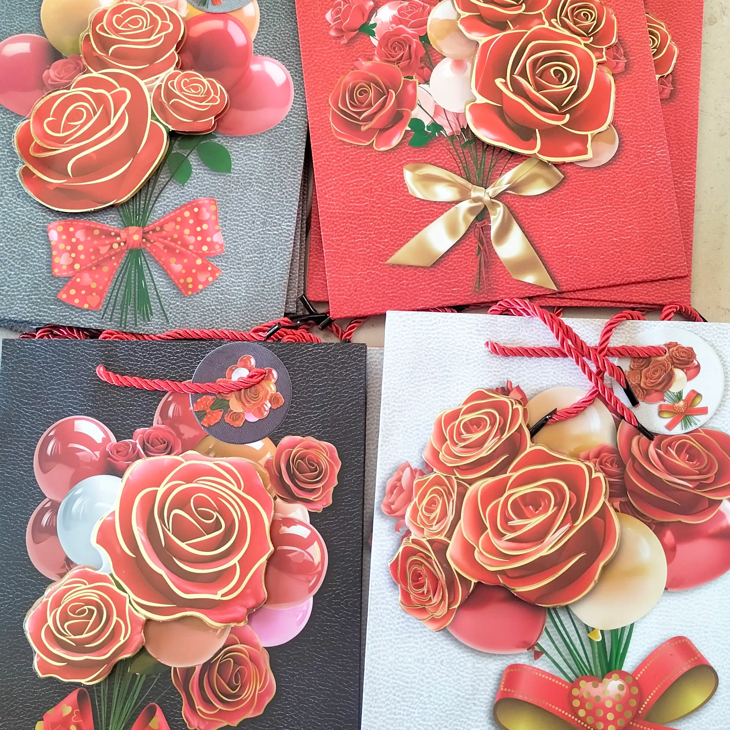 Bolsa de regalo flor mediana