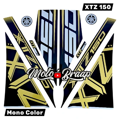XTZ 150 Calcomanias 2025 MONOCOLOR Arena negro gris