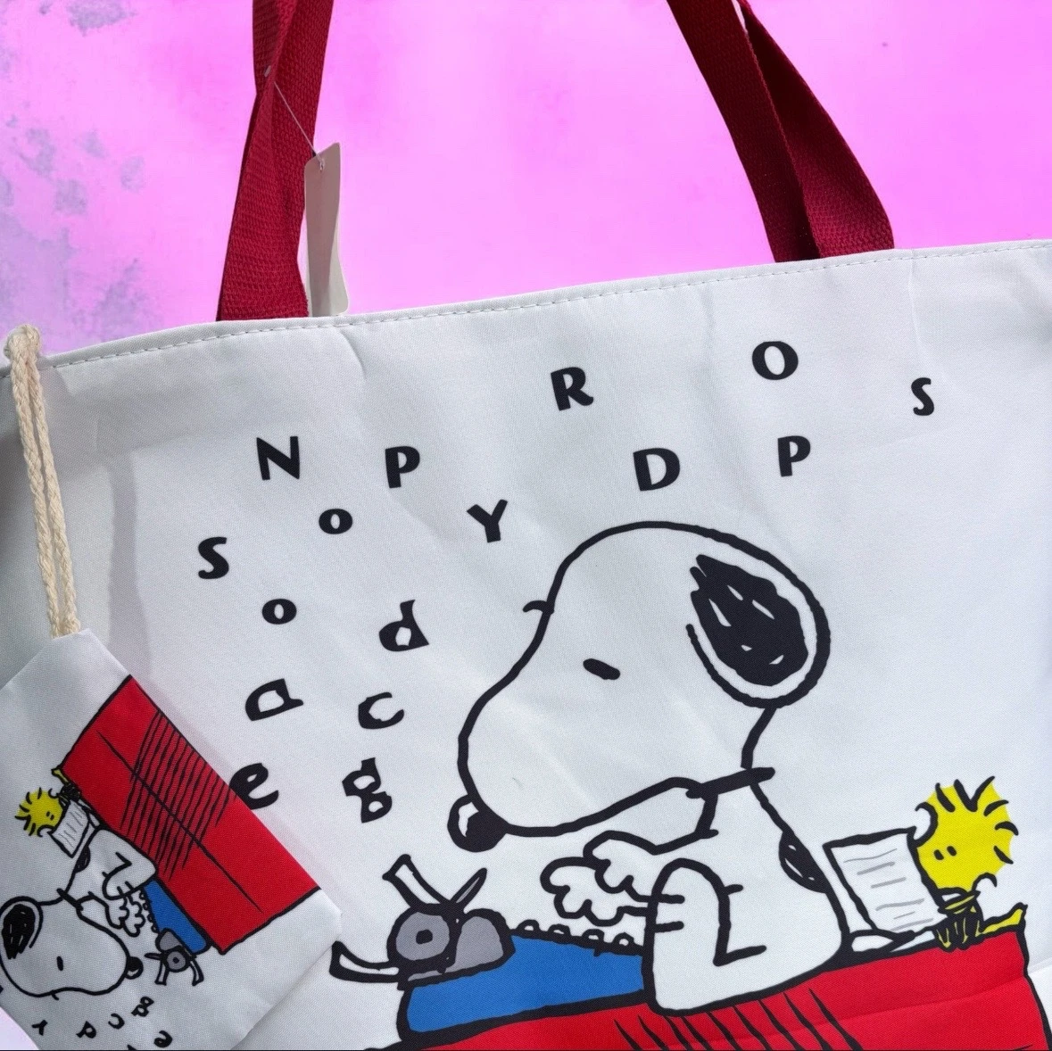 Bolsa jumbo con monedero snoopy  2
