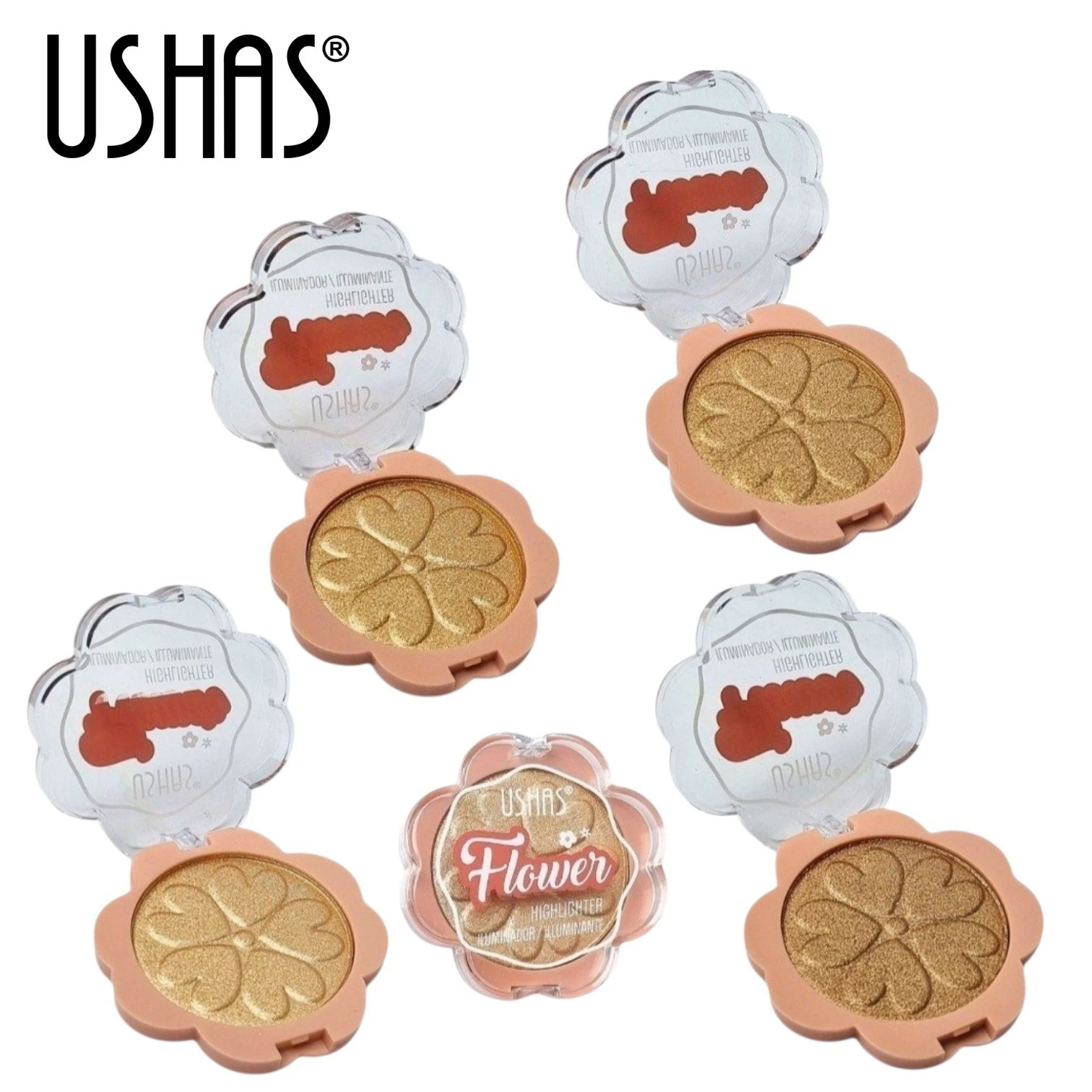 Set 4 Iluminador en Polvo Flower Ushas