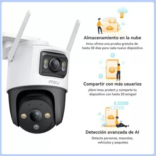 Cámara De Seguridad 6mp  Doble Lente Video A Color 24/7 Imou Sense Alta Definición 6