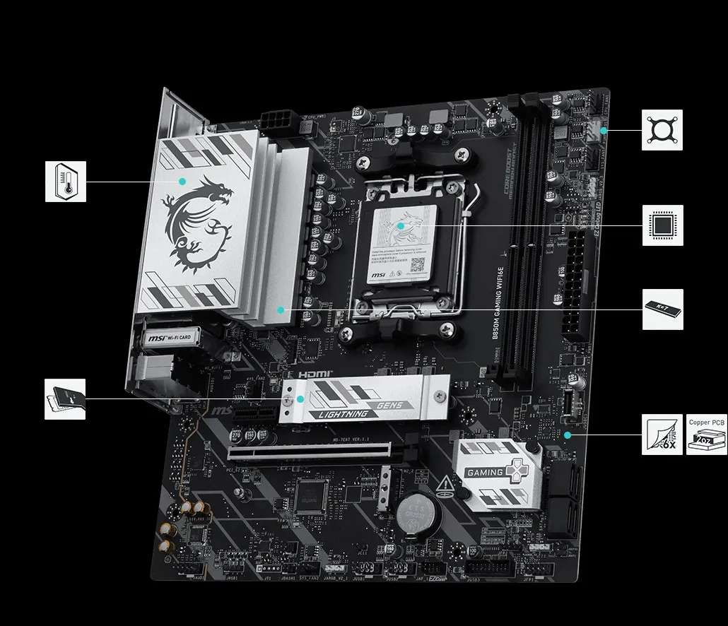 MSI B850M wifi 6 2