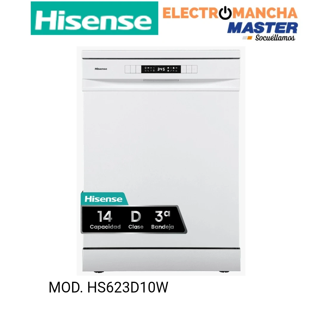 LAVAVAJILLAS HISENSE HS623D10W 3 BANDEJA BLANCO D