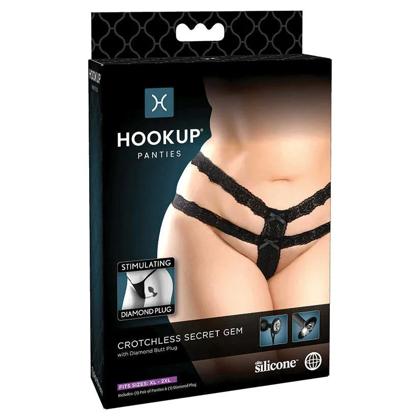 Hookup Panties – Crotchless Secret Gem (XL – XXL) 2