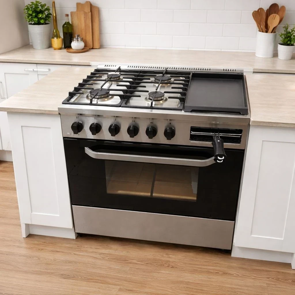COCINA INDUSTRIAL SAHO KUMA 82CM MULTIGRILL T/VIDRIO C/PLANCHETA Y CARLITERO‼️SOLO POR PEDIDOS ‼️