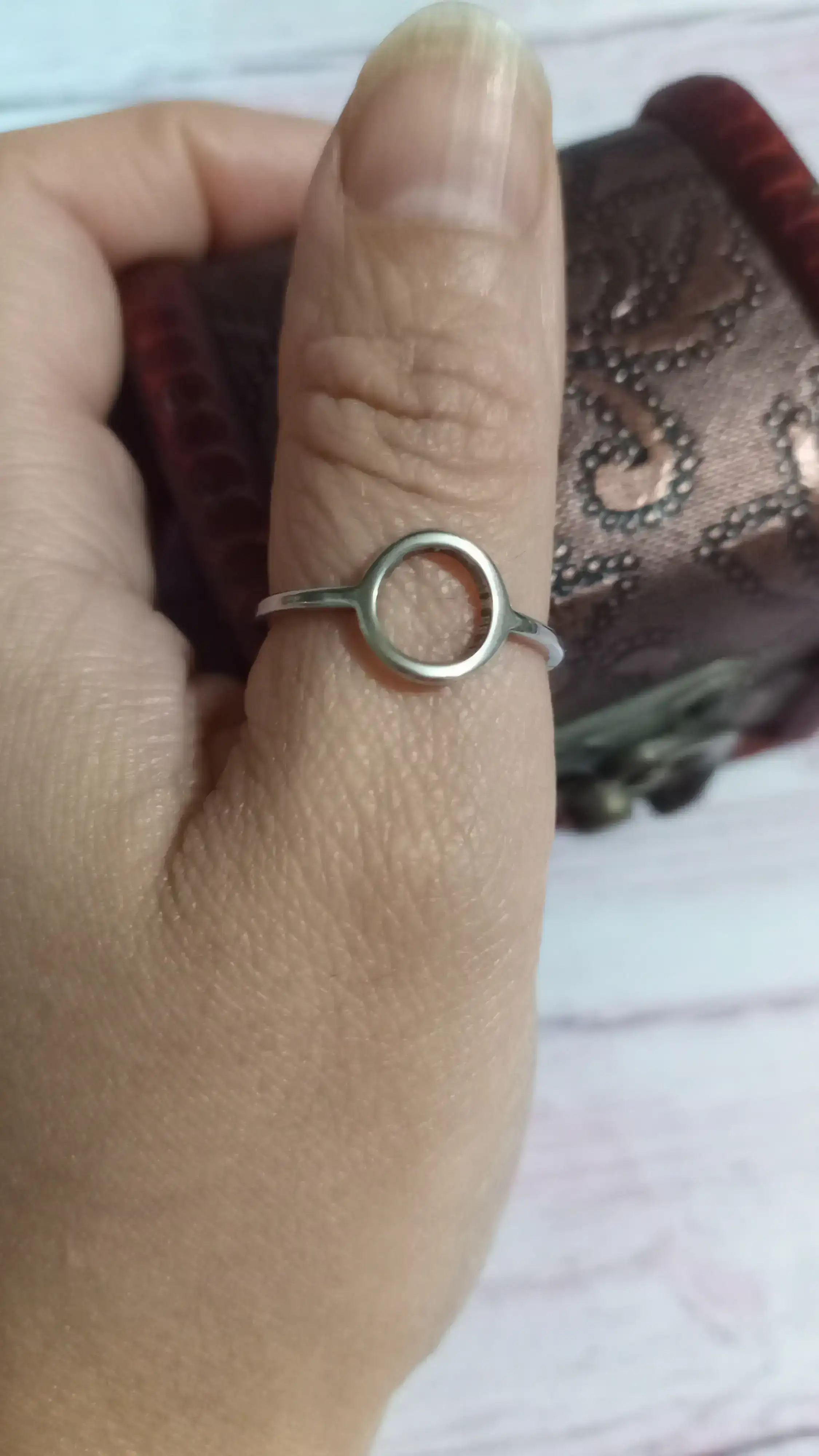 Anillo con circulo t 20 ❤️