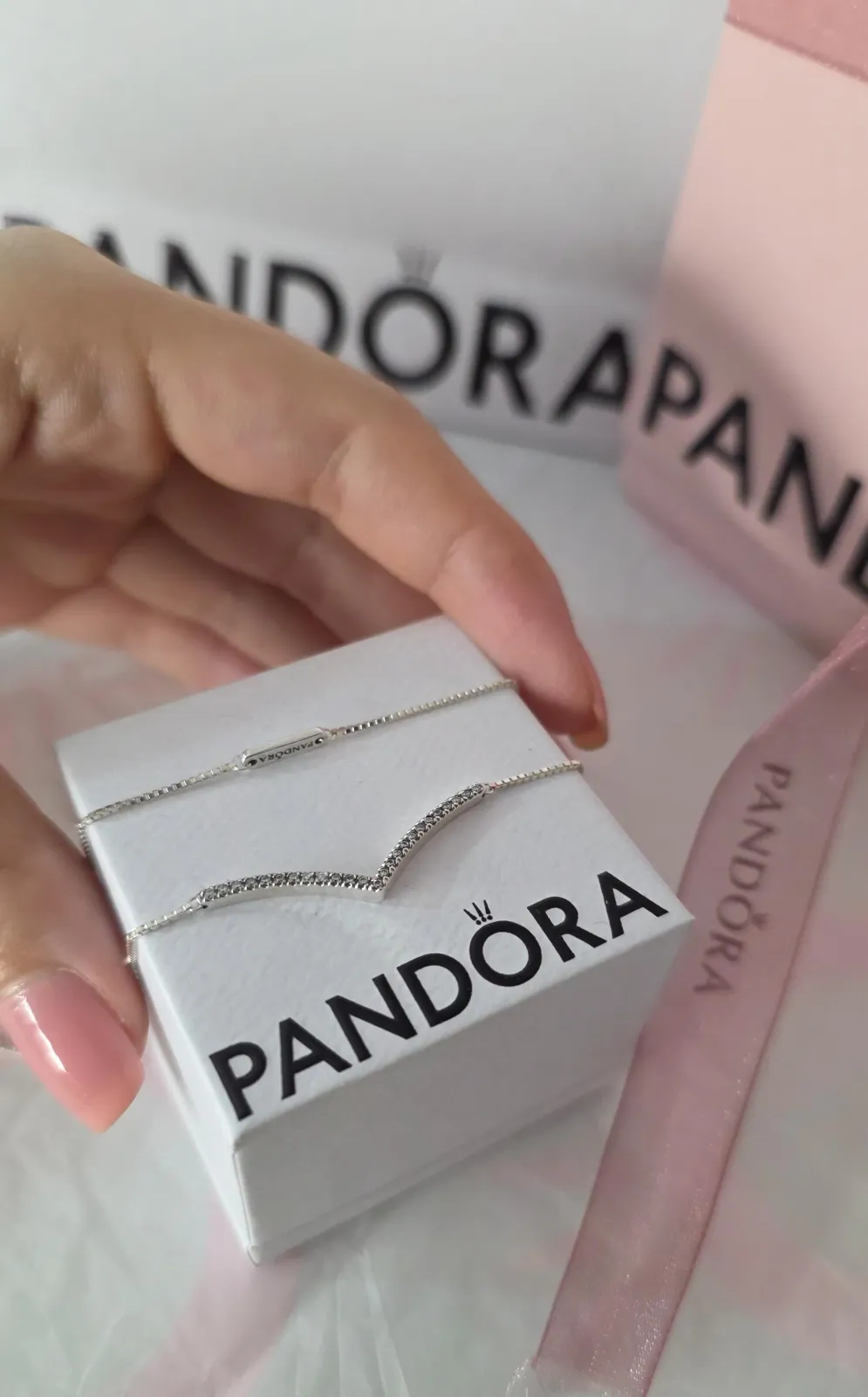 Pandora Shimmering Wish silver Necklace 3