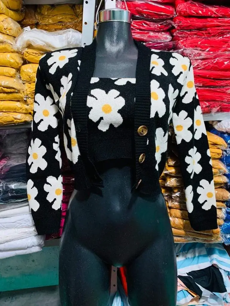 Conjunto top suéter 