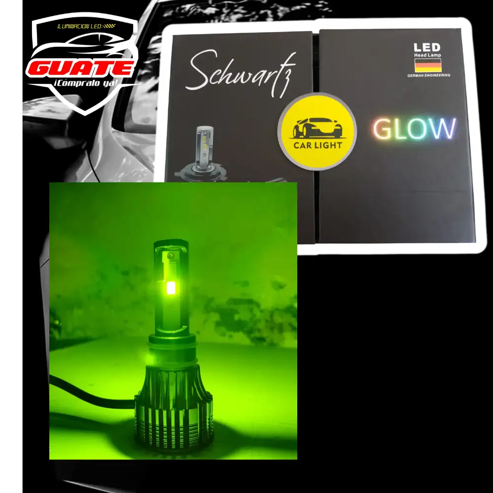 LUCES LED H4 VERDE LIMON 