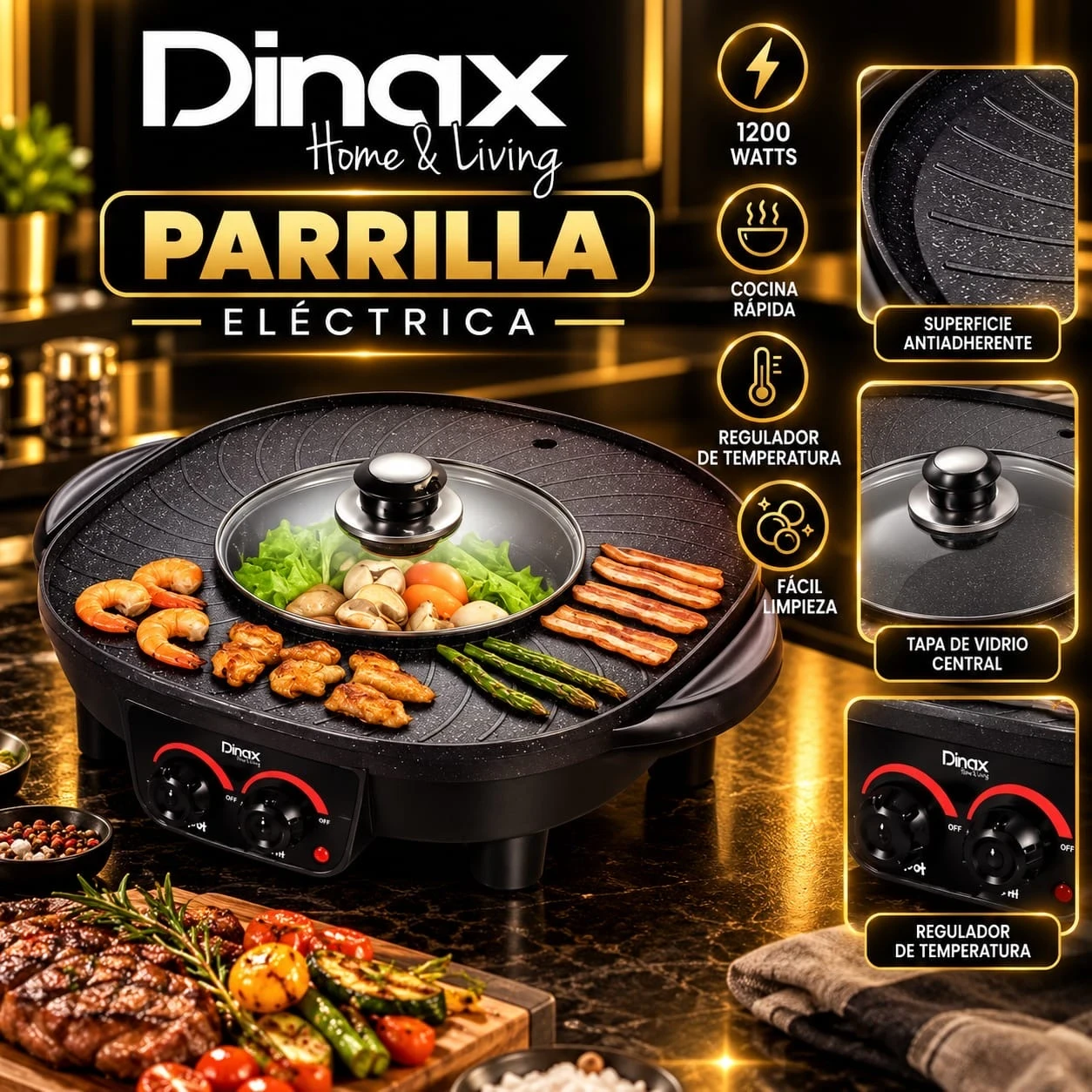 DINAX – PARRILLA ELÉCTRICA *CONSULTAR DISPONIBILIDAD CON EL VENDEDOR*