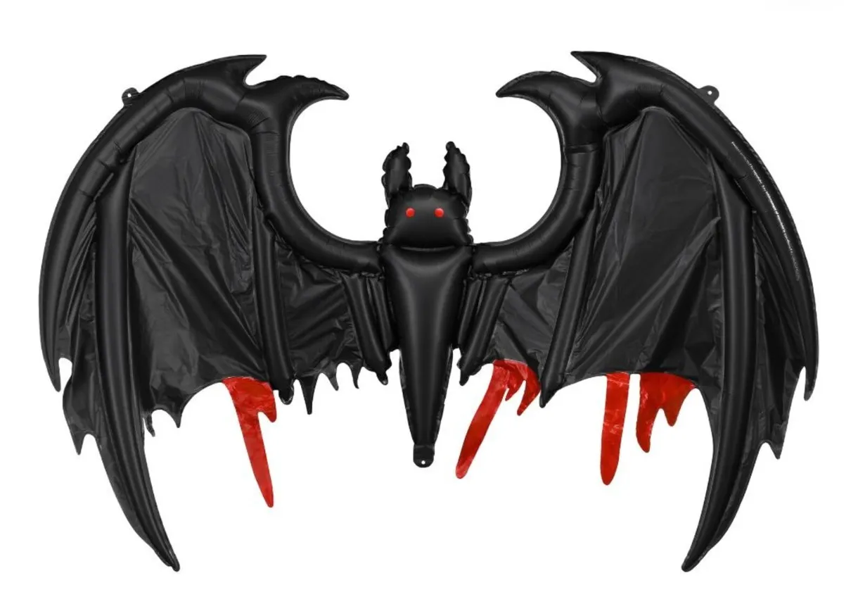 Globo metalizado murcielago con sangre 68x144 cm  2