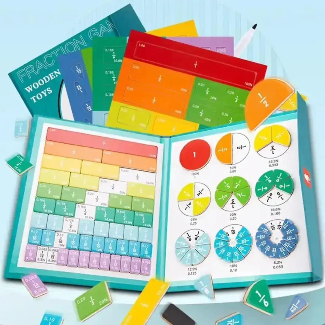 Juego de fracciones magnético  2