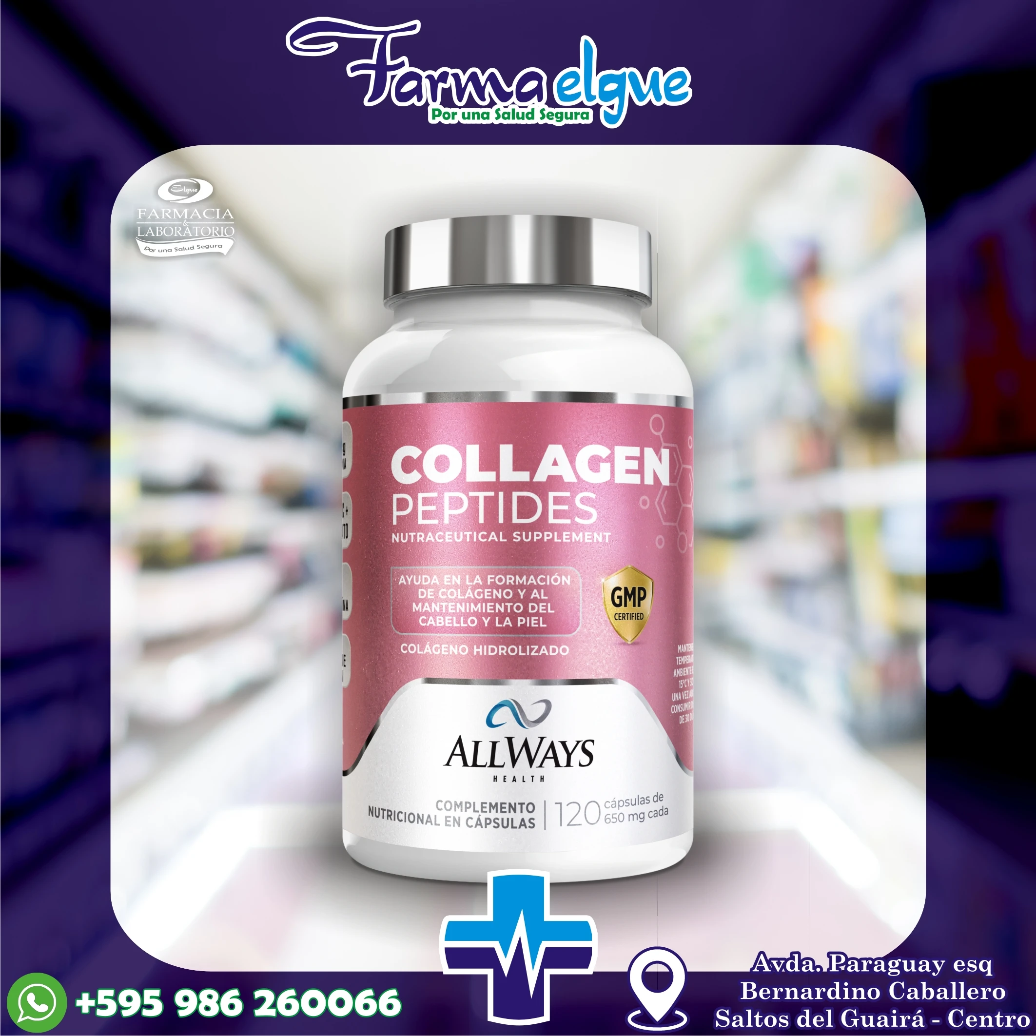 COLLAGEN PEPTIDES X 120 CAPS X 650MG