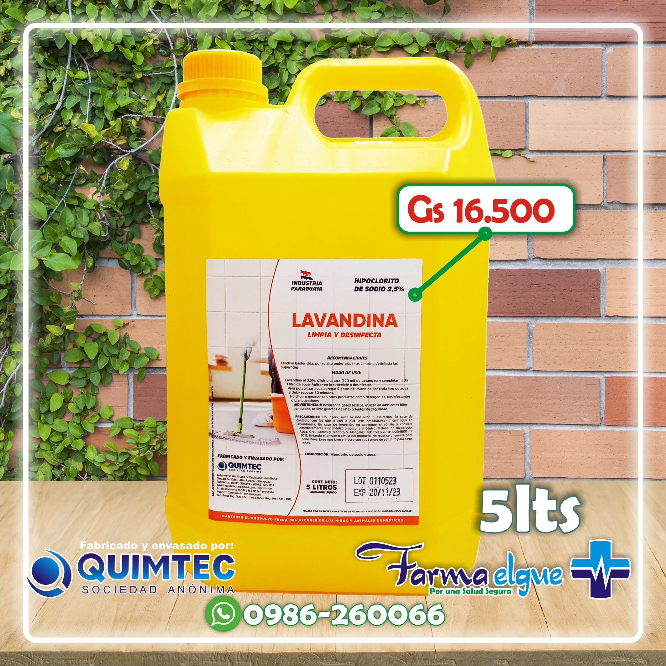 Eco Lavandina 2.5% x 5 lts