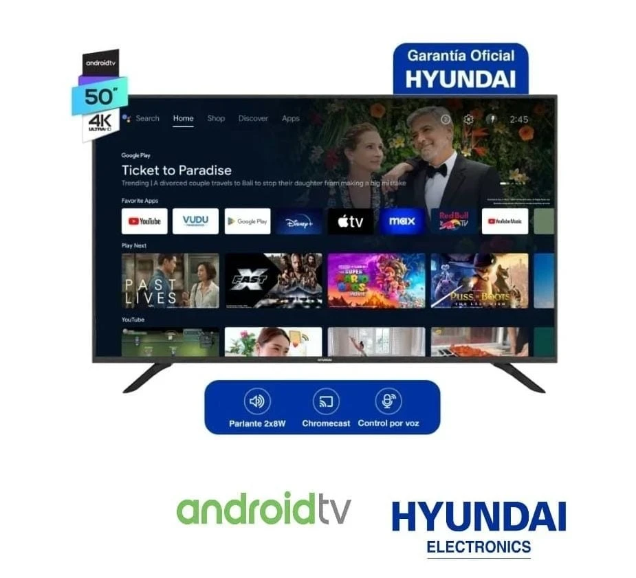 SMART TV HYUNDAI 50" C/ANDROID 50UHD7a