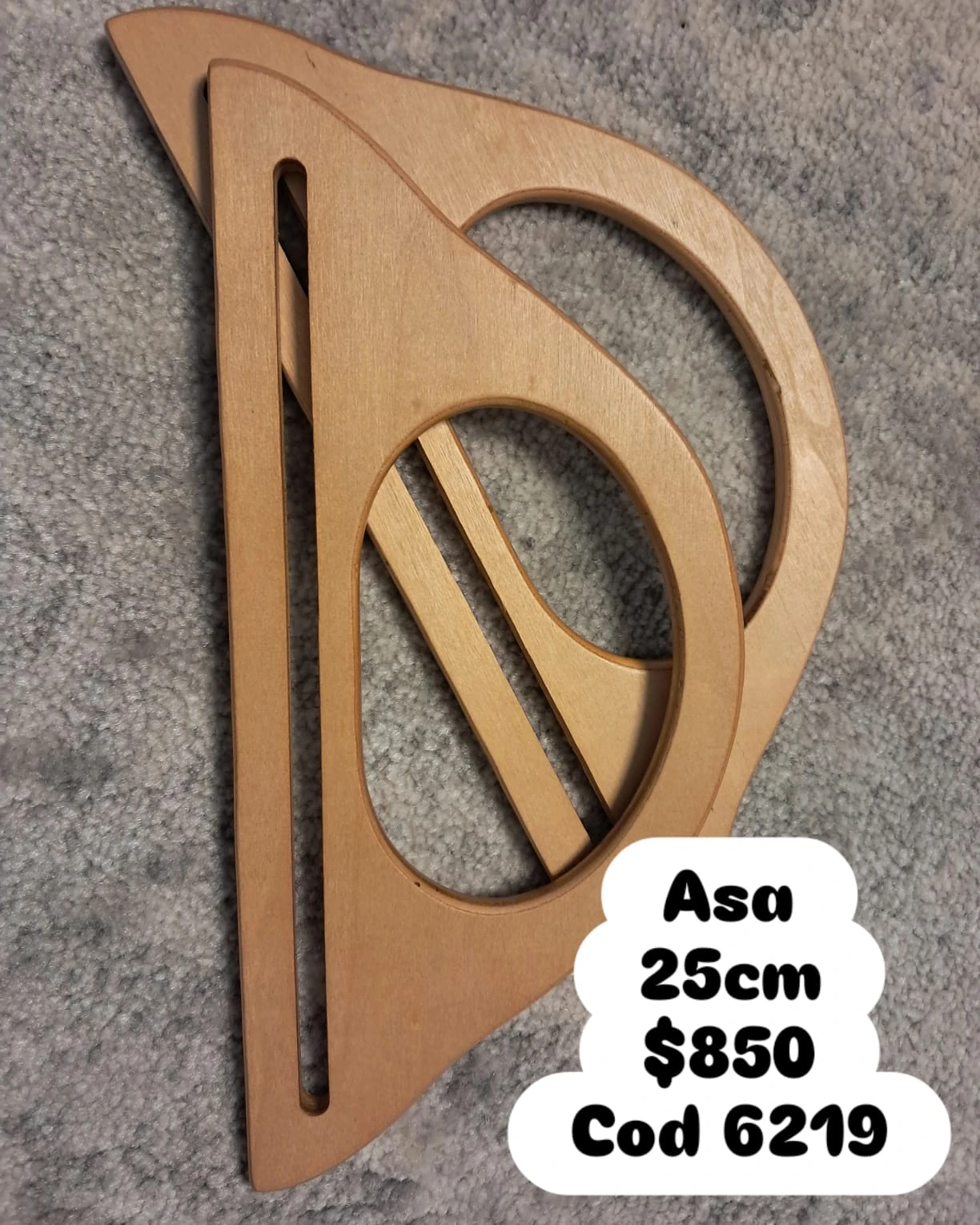 ASA OVALADA BEIGE MADERA