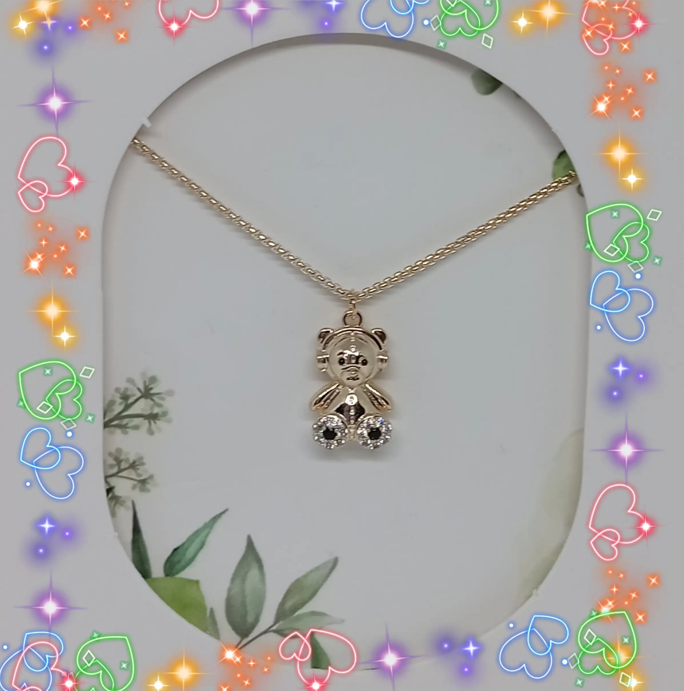 Collar de osito xon audífonos