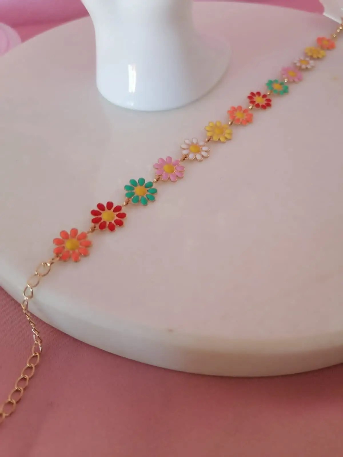 Pulsera margarita de colores 