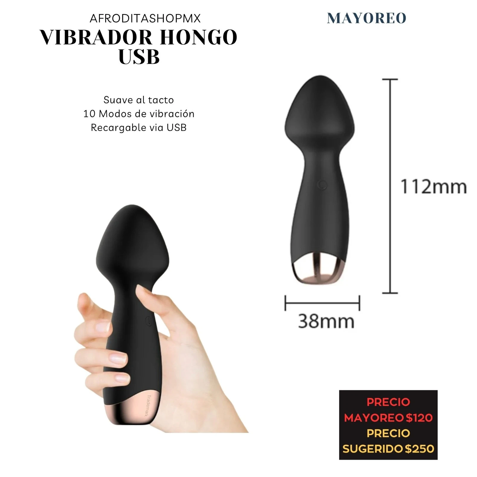 VIBRADOR HONGO USB