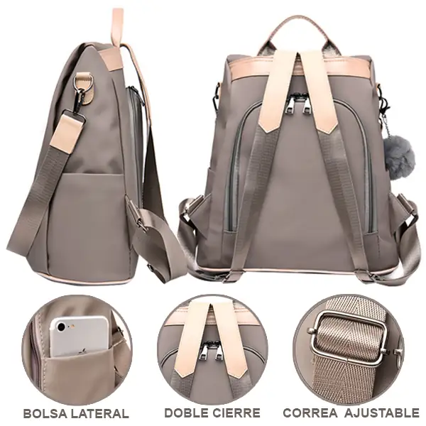BLACK MAMUT Mochila Antirrobo, bolso casual mujer  3