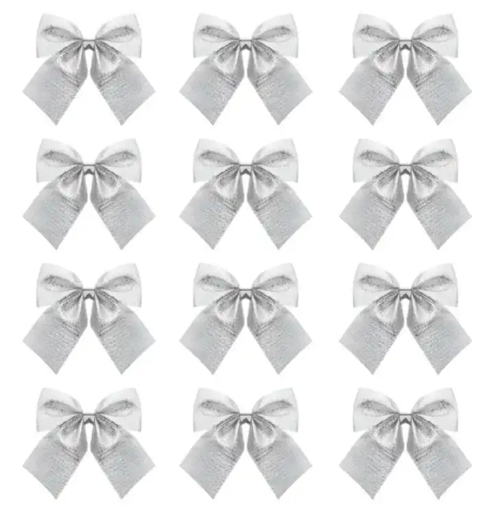 Adorno navideño moños 12 piezas 5.5 cm 3