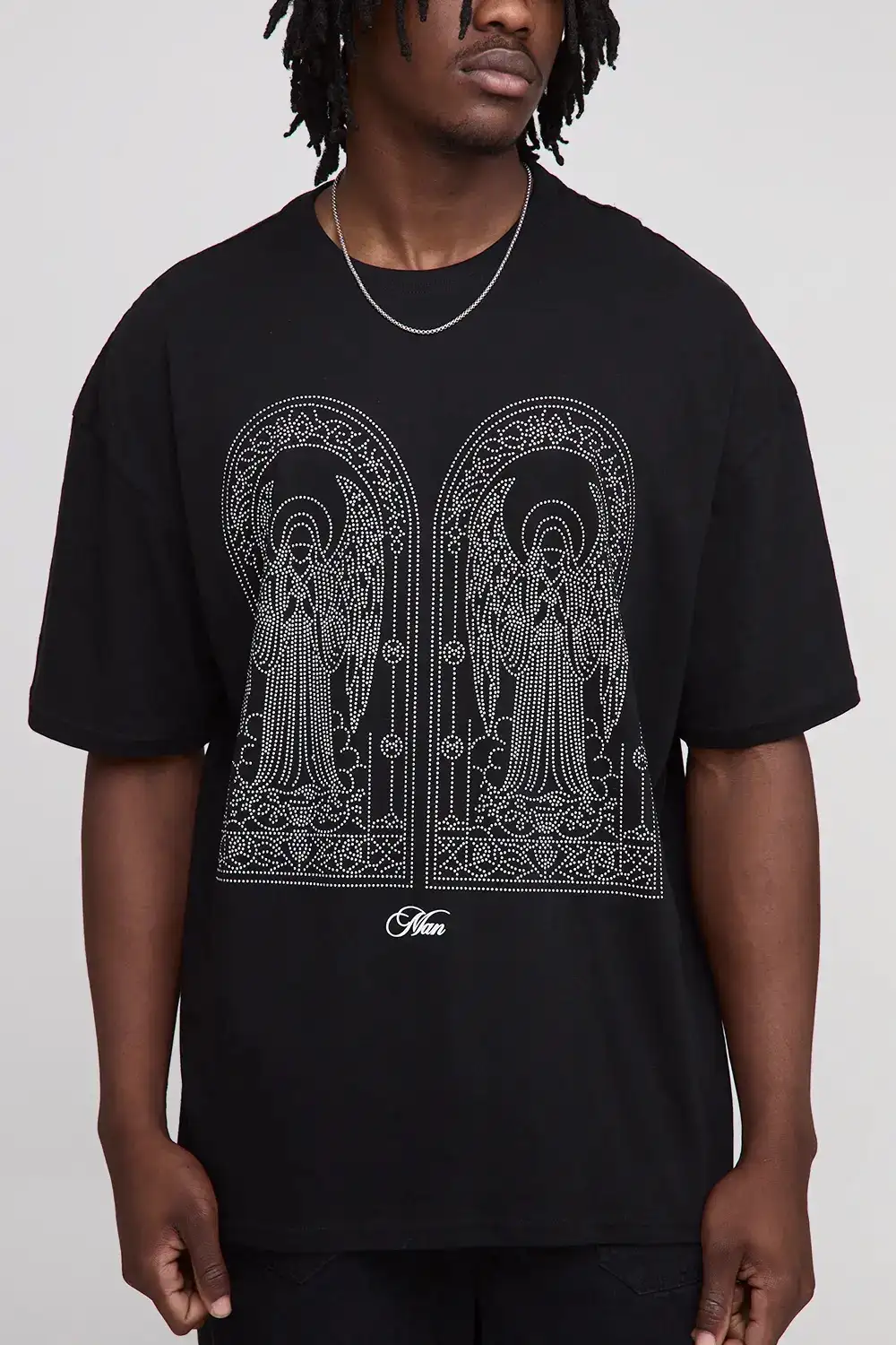 Oversized Rhinestone T-Shirt - Size S/M