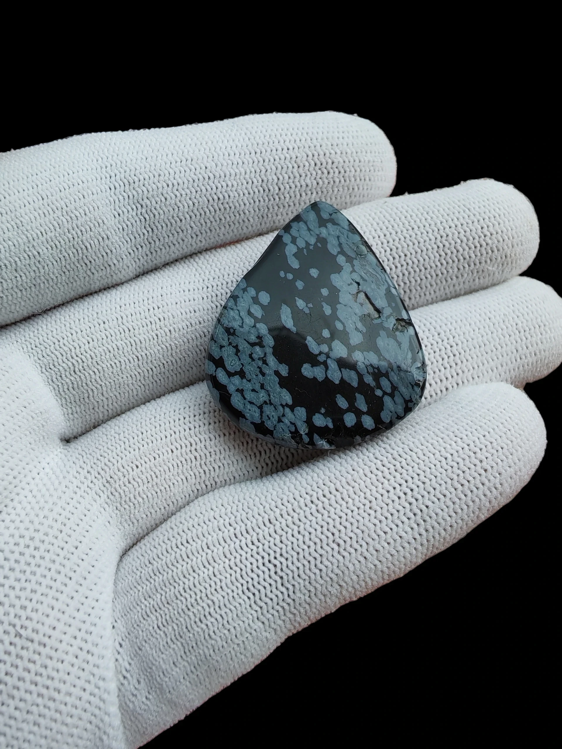 Cabujón de obsidiana copo de nieve natural 5