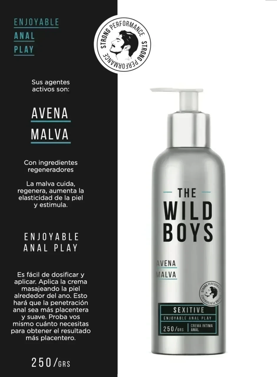 Crema intima anal The Wild Boys con Avena y Malva 2