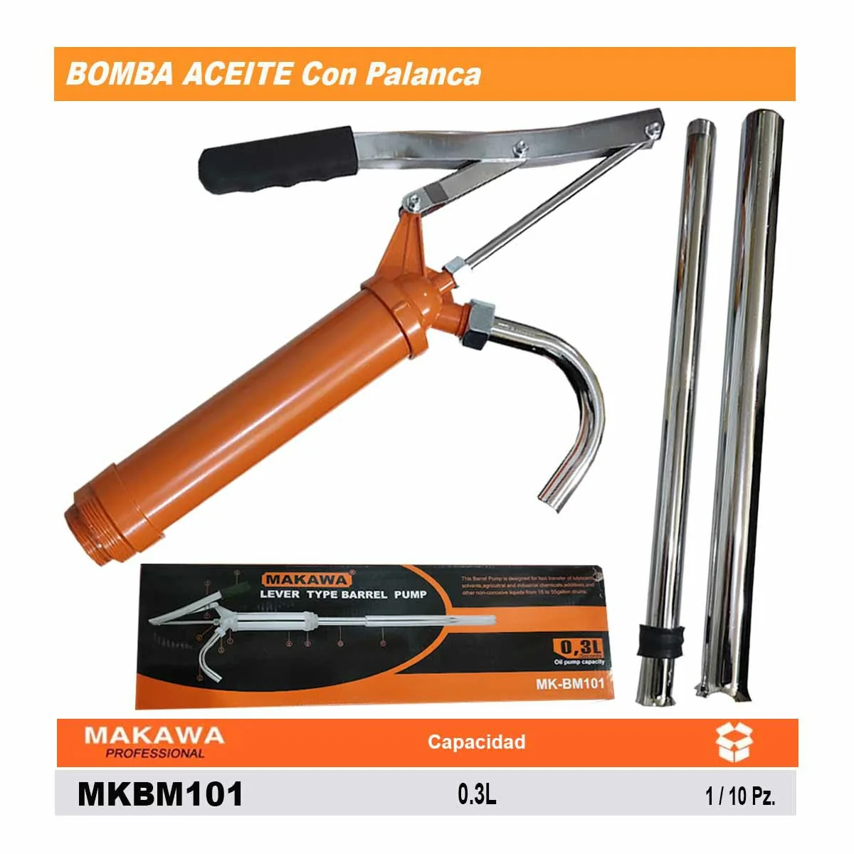 BOMBA ACEITE C/Palanca MKW 0.3L