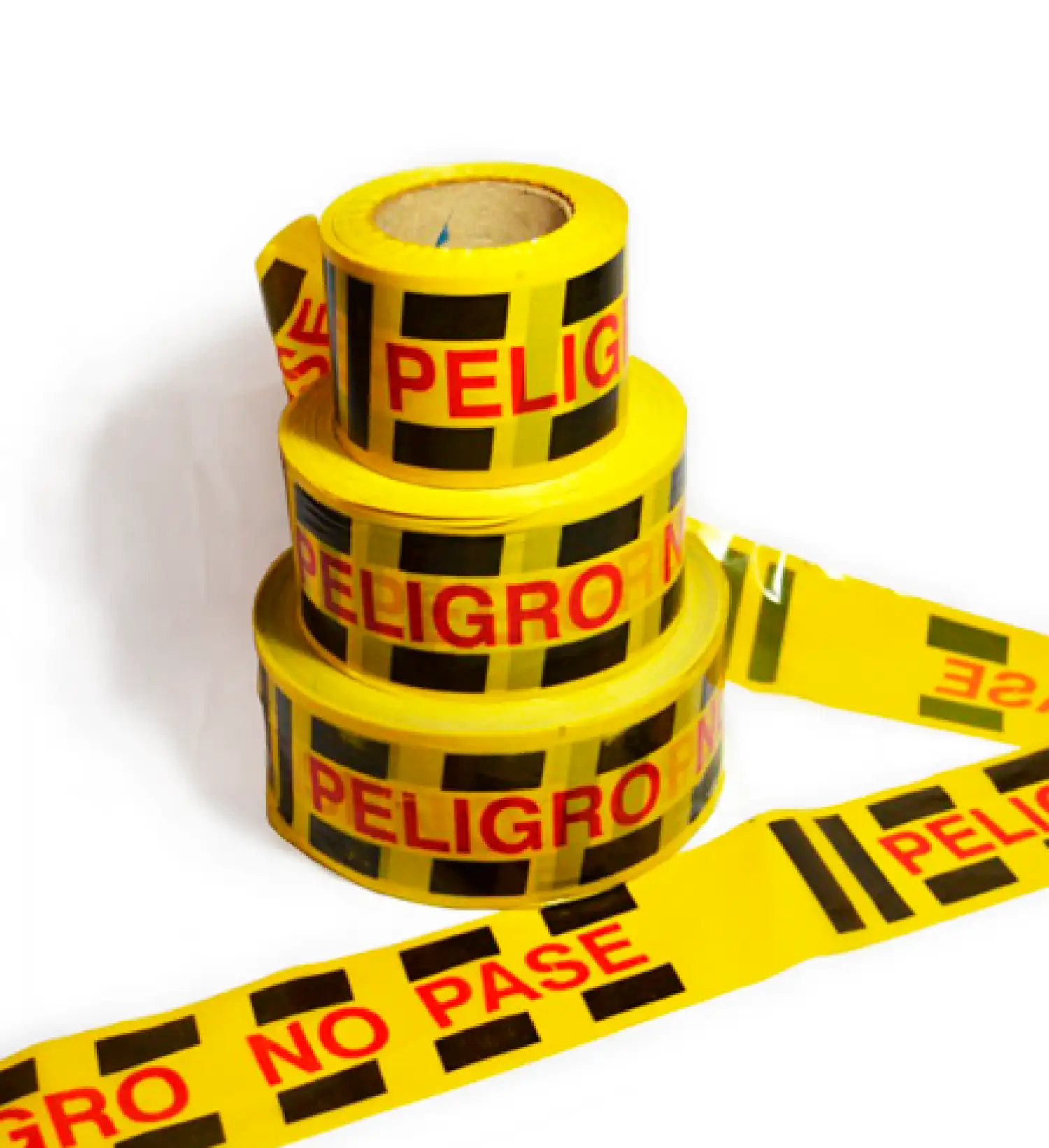 Cinta peligro rollo por 50 100 y 500 metros 