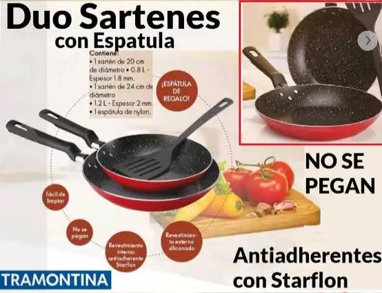 Juego de Sartenes Tramontina 3 Piezas