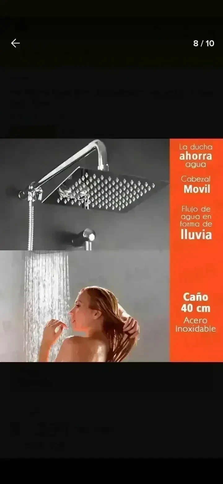 Ducha acero inoxidable cuadrada 4