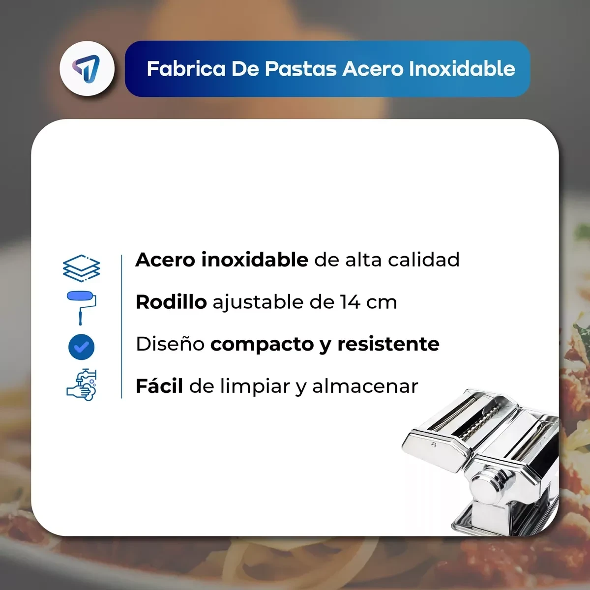 Maquina Fabrica Pastas Amasa Fideos Acero Inoxidable Waggs 3