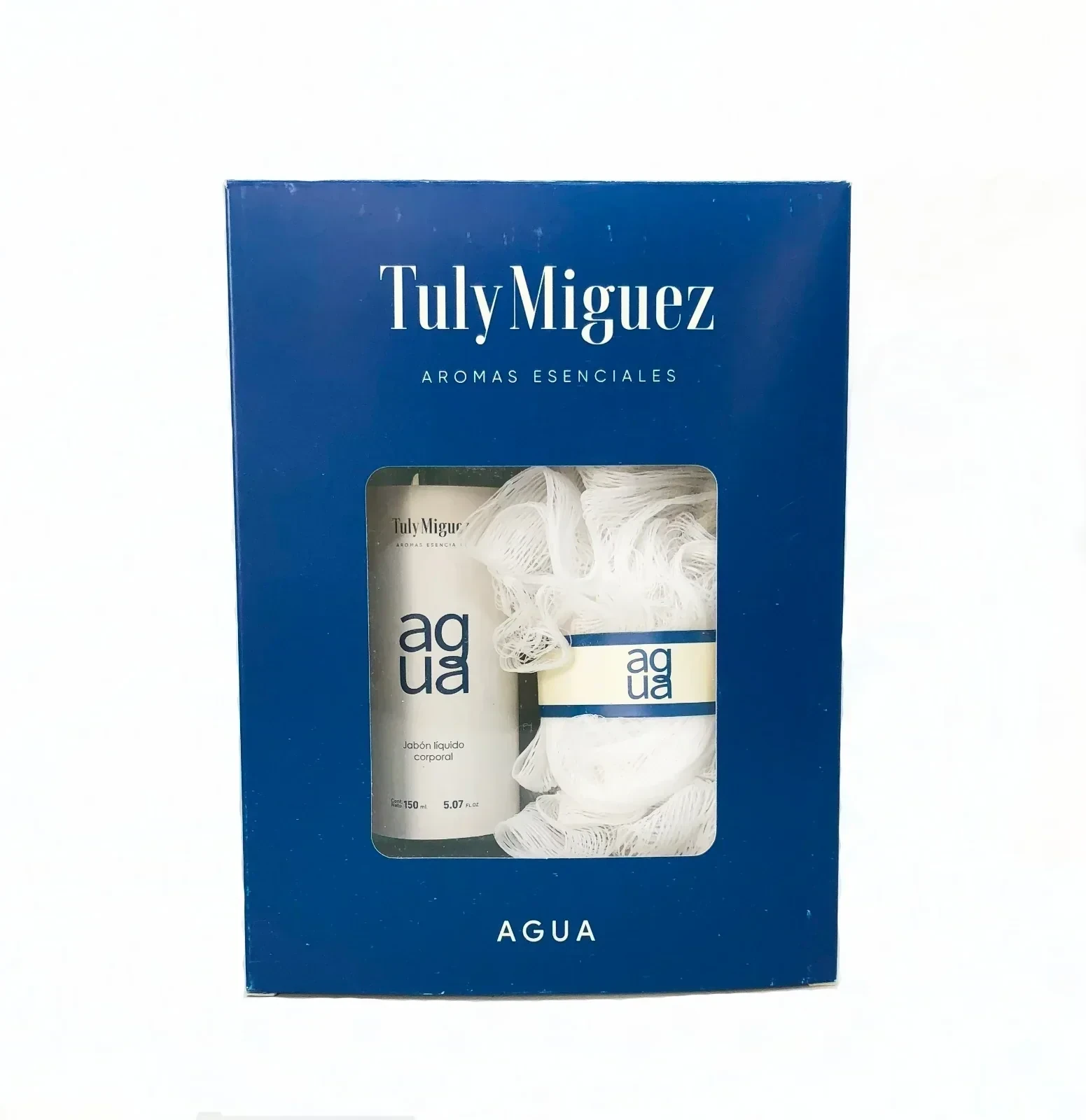 JABÓN LÍQUIDO 200ML + ESPONJA EXFOLIANTE AGUA