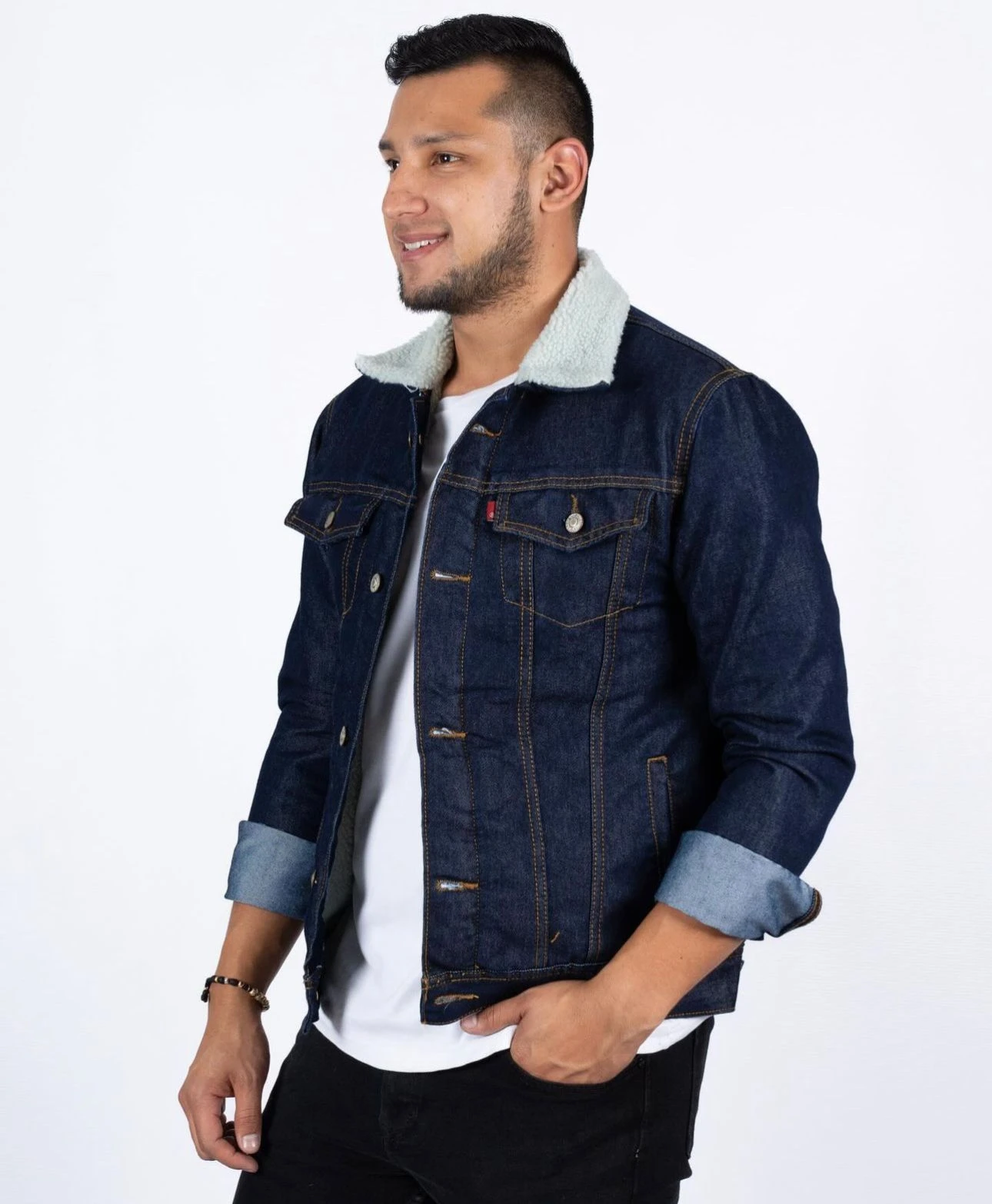 Chaqueta caballero en Jean ovejera 3