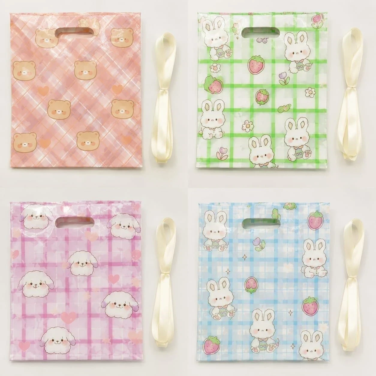 12 PIEZAS | BOLSA DE REGALO PLÁSTICO 26x18 CM