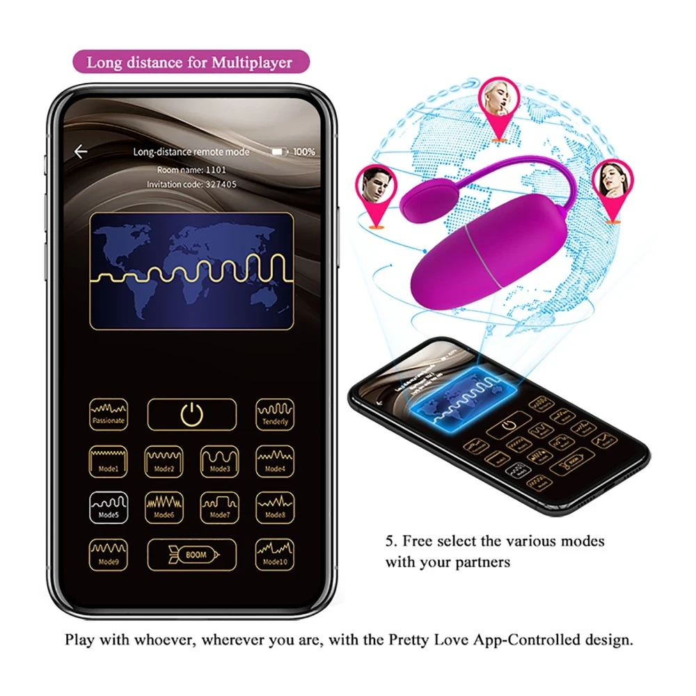 Nymph Huevo vibrador APP 2