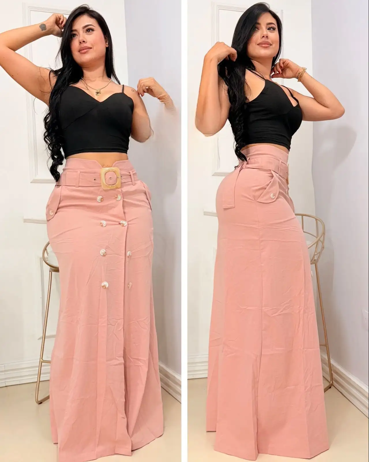 Divino conjunto crop top+ falda 🥰😍