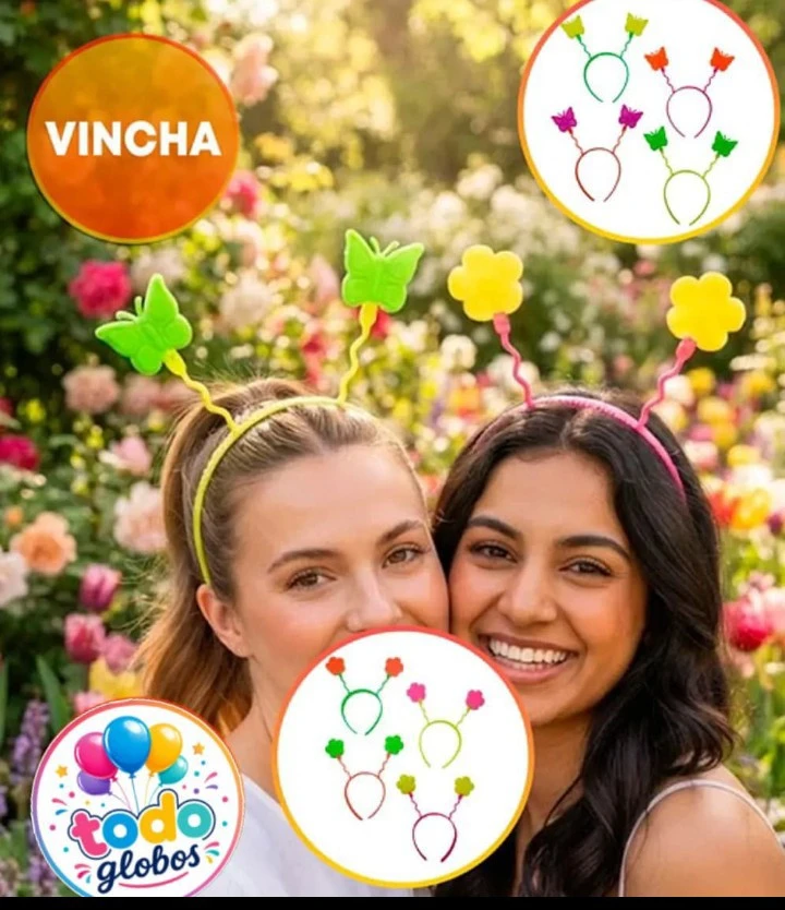 vincha primavera mariposa flor 