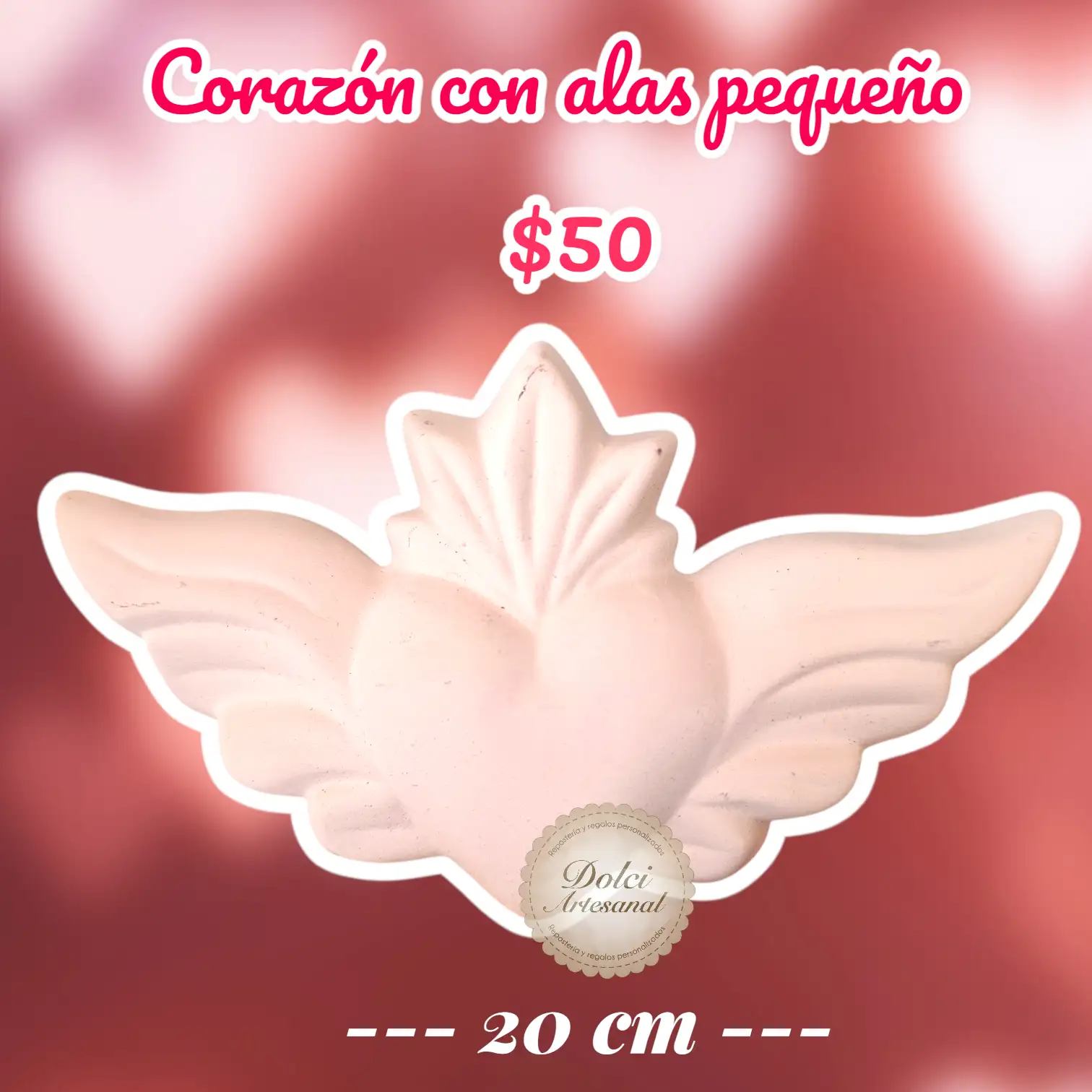 Corazón con alas pequeño 