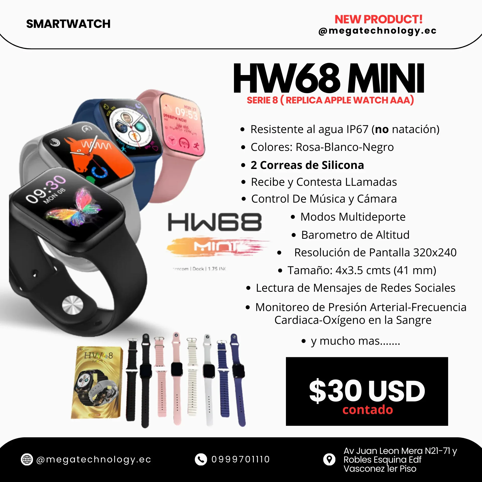 SMARTWATCH HW68 MINI 3